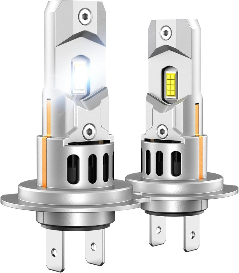 ZonCar H7 Light Bulbs for Off-Road Use, Fog Lights, Powersport Bulbs with Cooling Fan, 32,000LM Super Bright Bulbs or H7 Fog Light, Plug and Play, Pack of 2 - Image 1